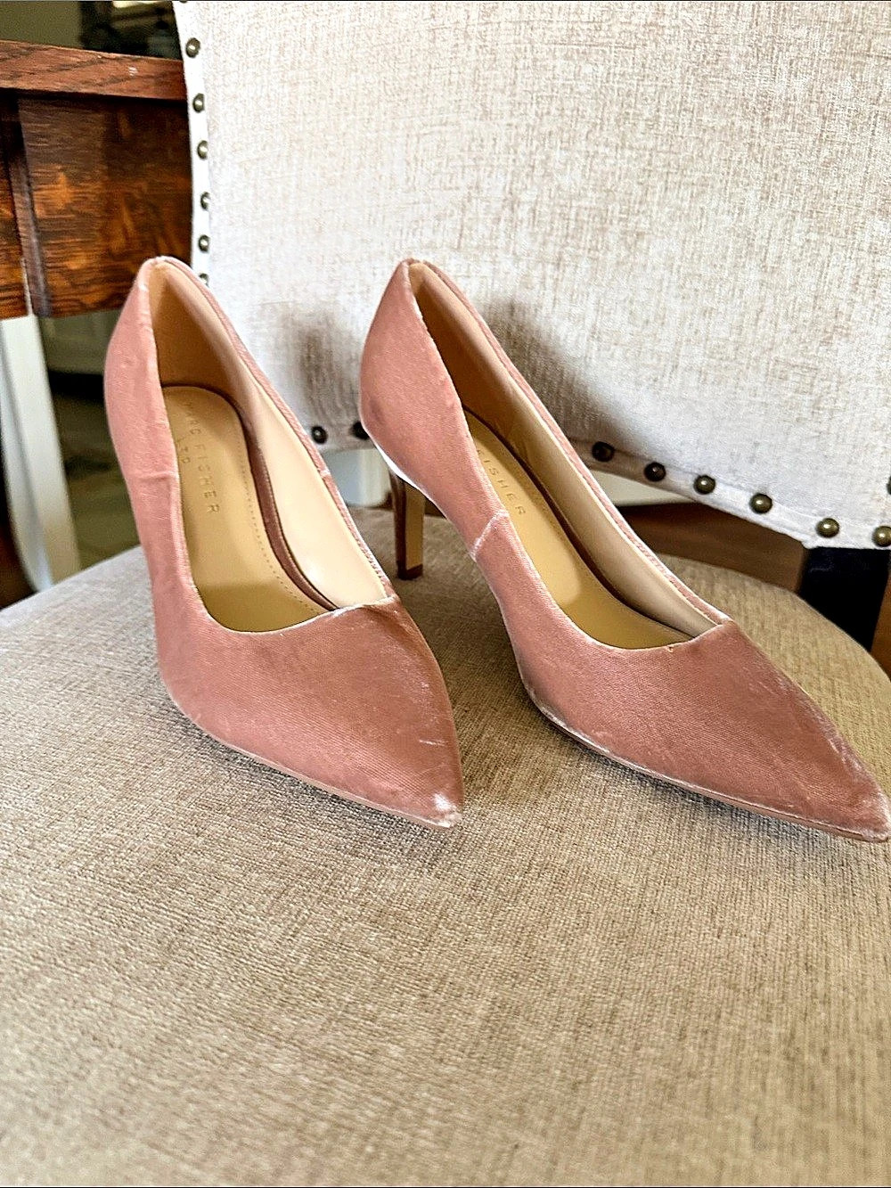 Marc Fisher Pointed Toe Heels in Pink